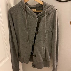Button front hoodie